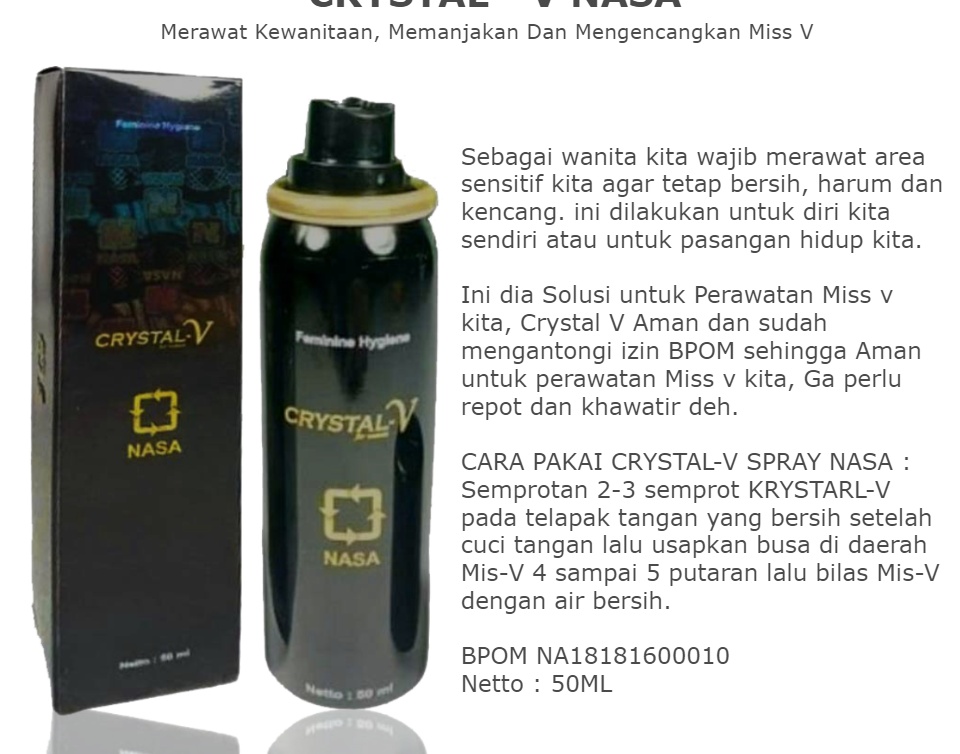 Sabun Untuk Keputihan Crystal V Spray Feminine Hygine Atasi