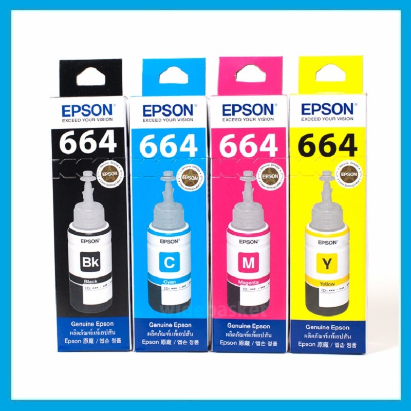 Tinta Epson T664 series Original Ink Bottle For L120 L220 L360 L380 L455  L565 | Lazada Indonesia