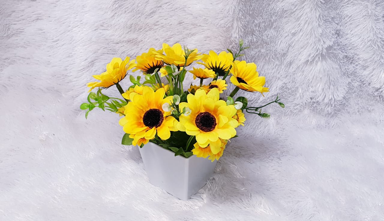  Bunga  Matahari  Mini  Bunga  Pajangan Bunga  Hias Plastik