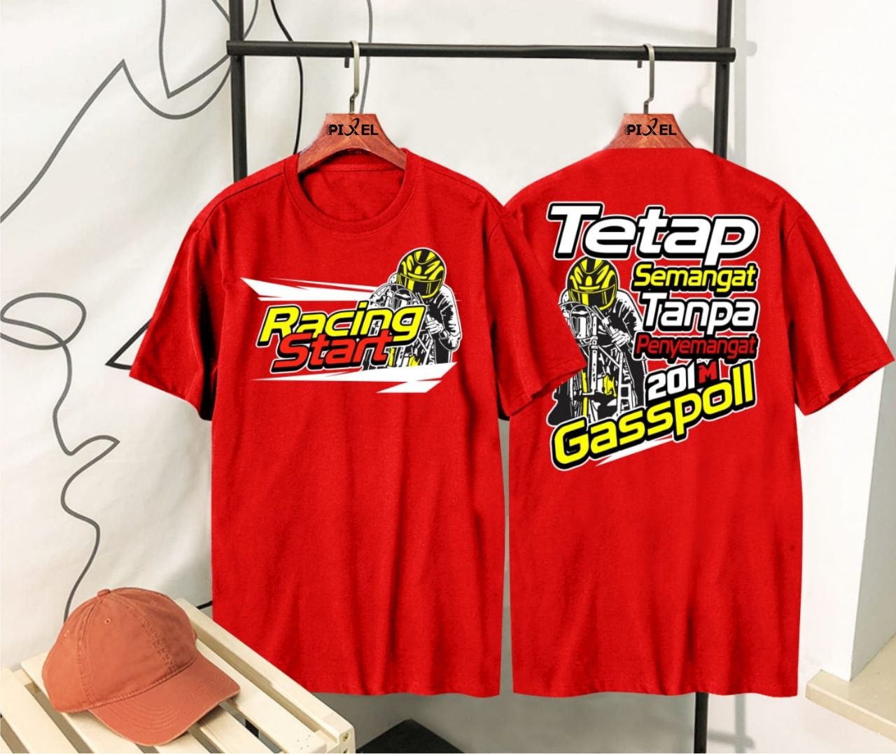 T Shirt Pria Terbaru Kaos Oblong Racing Start Kaos Oblong Pria