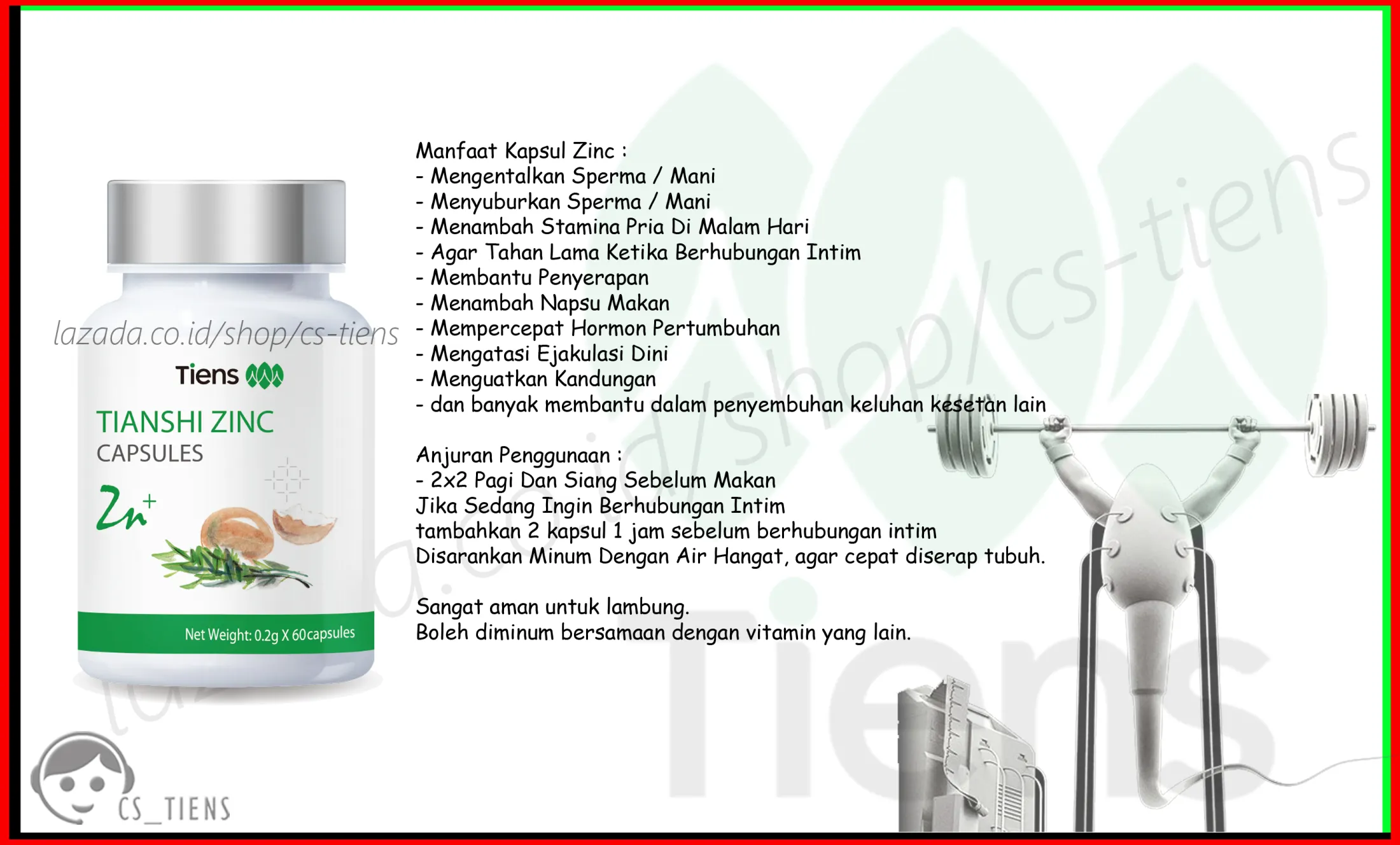 Obat Pengental Sperma Kapsul Zinc Untuk Obat Penyubur Sperma Teruji Bermanfaat Untuk Obat Kuat Tahan Lama Lazada Indonesia