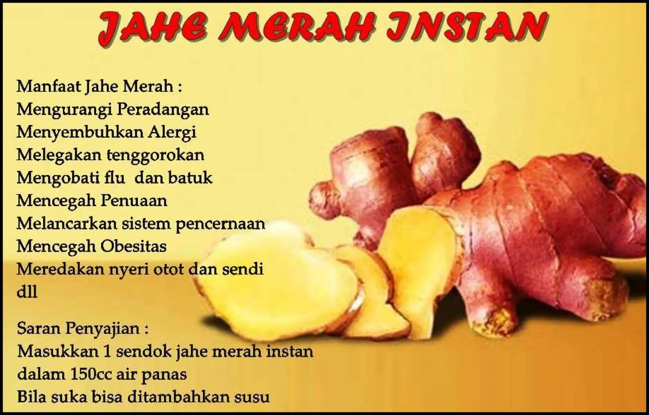 Jahe Merah Bubuk Minuman Instan Gula Siap Seduh 200 Gram Lazada Indonesia