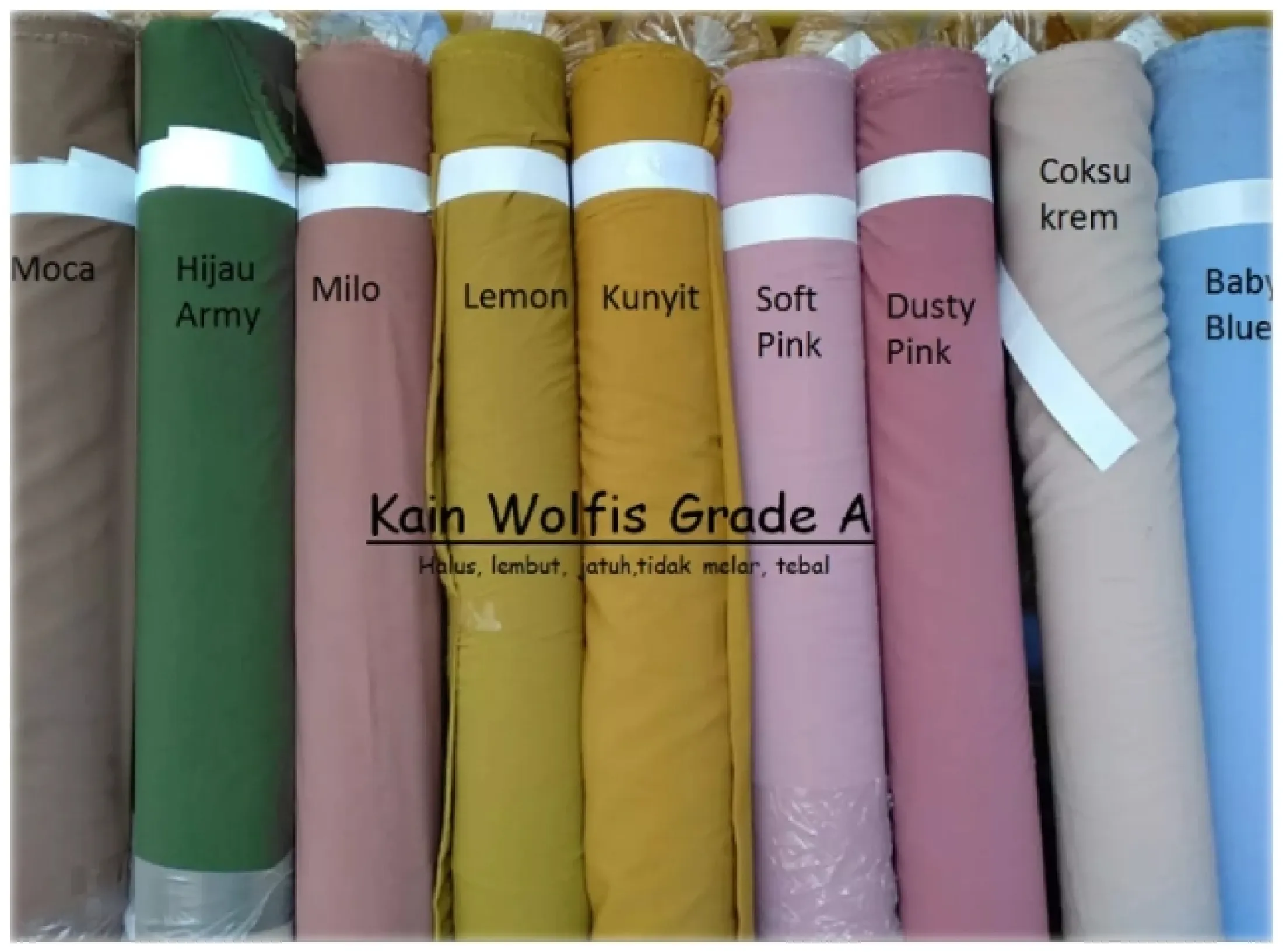 Kain Wolfis Meteran Premium Quality Harga Untuk 1 2 Meter Atau 50 Cm Lazada Indonesia