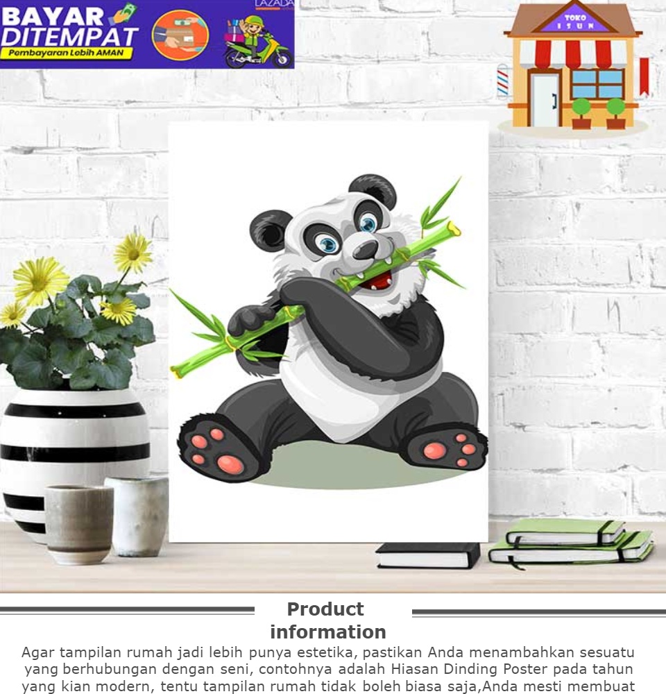 Produsen Hiasan Dinding Panda Isun Media Hiasan Dinding Poster Kayu Hewan Dekorasi Rumah 20x30 Cm Hiasan Kamar Hiasan Dinding Poster Kayu Wall Decor Hiasan Pintu Hiasan Minimalis