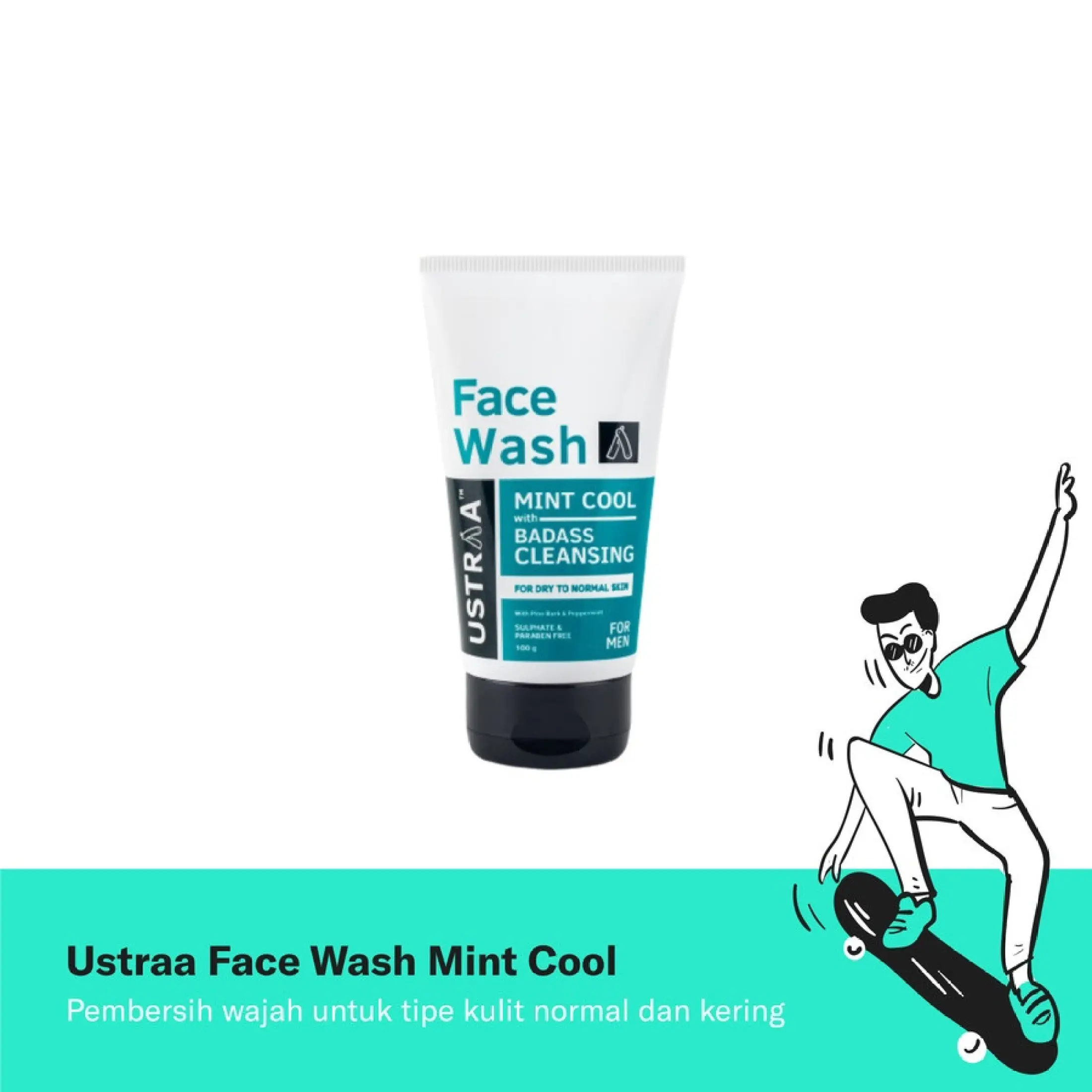 Terlaris Ustraa Face Wash Dry Skin Mint Cool With Badass Cleansing Sabun Muka Penghilang Jerawat Pria Penghilang Komedo Sabun Cuci Muka Pria Sabun Pembersih Wajah Pria Menyegarkan Berkualitas Lazada Indonesia