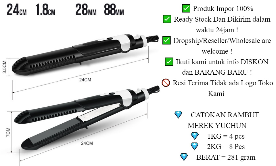 ☛Taskoleksi☚ R363 Catokan Import Yuchun Catok Rambut Hair