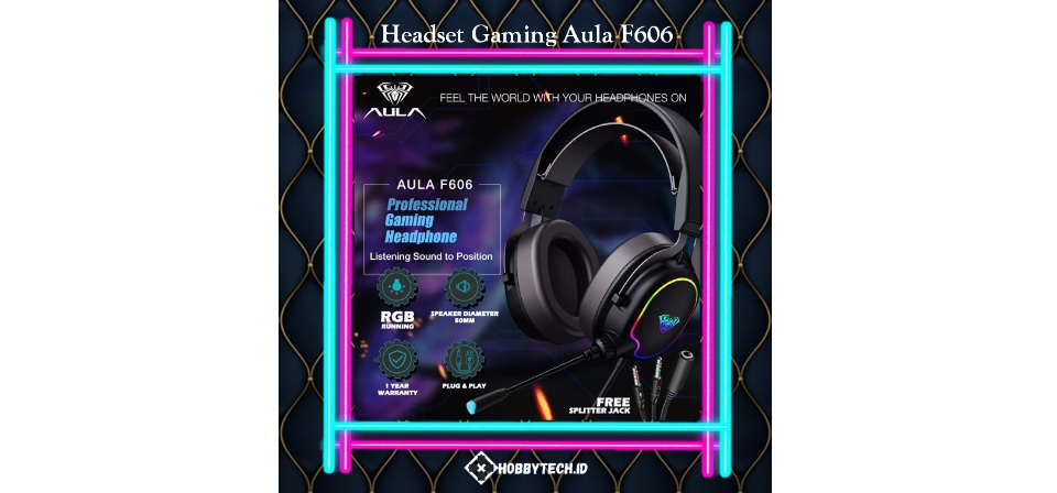 Headset Gaming AULA F606 – RGB Running Lazada Indonesia
