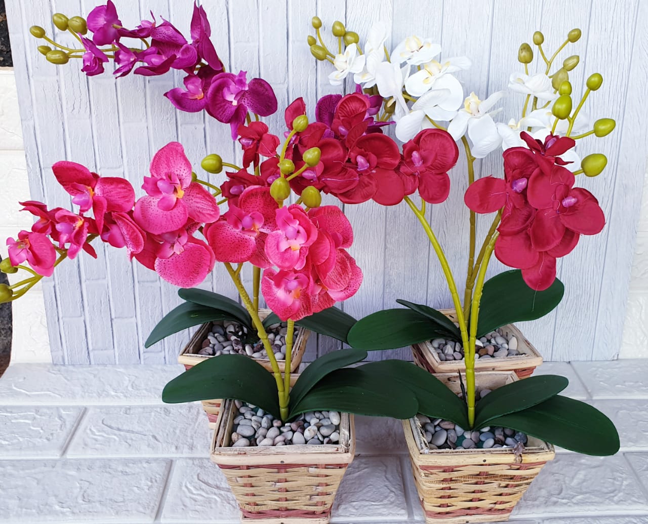 Felicityshop22 Bunga Anggrek Besar Bunga Pajangan Bunga Hias Plastik Bunga Tanaman Artifisial Pot Kotak Besar Lazada Indonesia