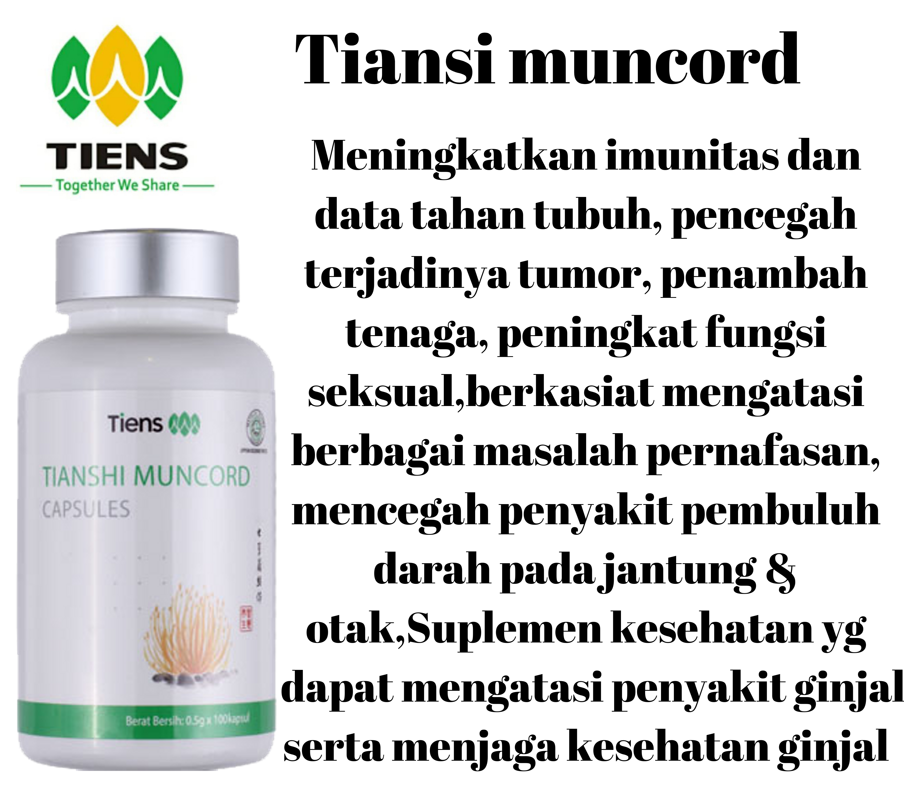 Tiens Munchord Vitamin Imunitas Daya Tahan Tubuh Meningkatkan Stamina Tianshi Ori Promo 30 Kapsul Seller Resmi By Pratama Tiens