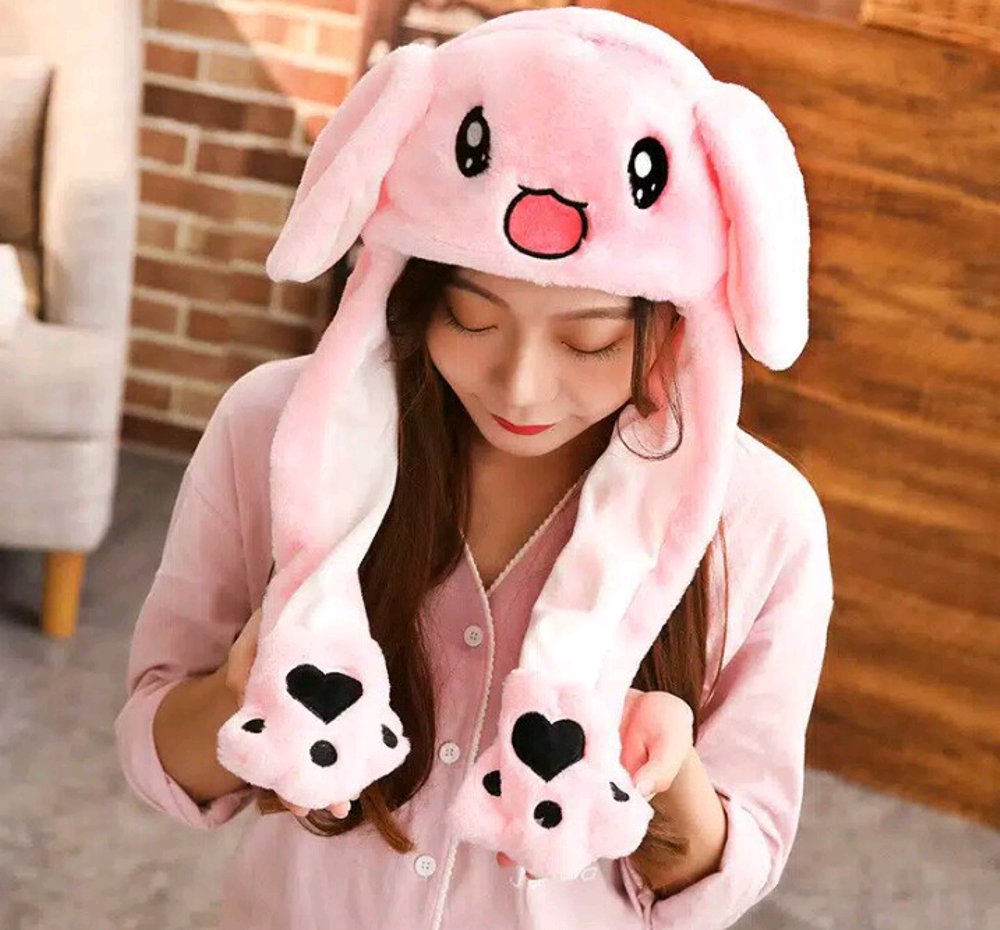 Rabbit Hat Topi Kelinci Versi Terbaru Berlampu Led Topi Kelinci Nyala Pink Rnp Collection