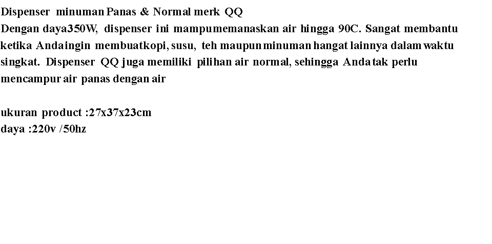 Dispenser Qq 1178 Td 557 Dispenser Panas Normal Lazada Indonesia
