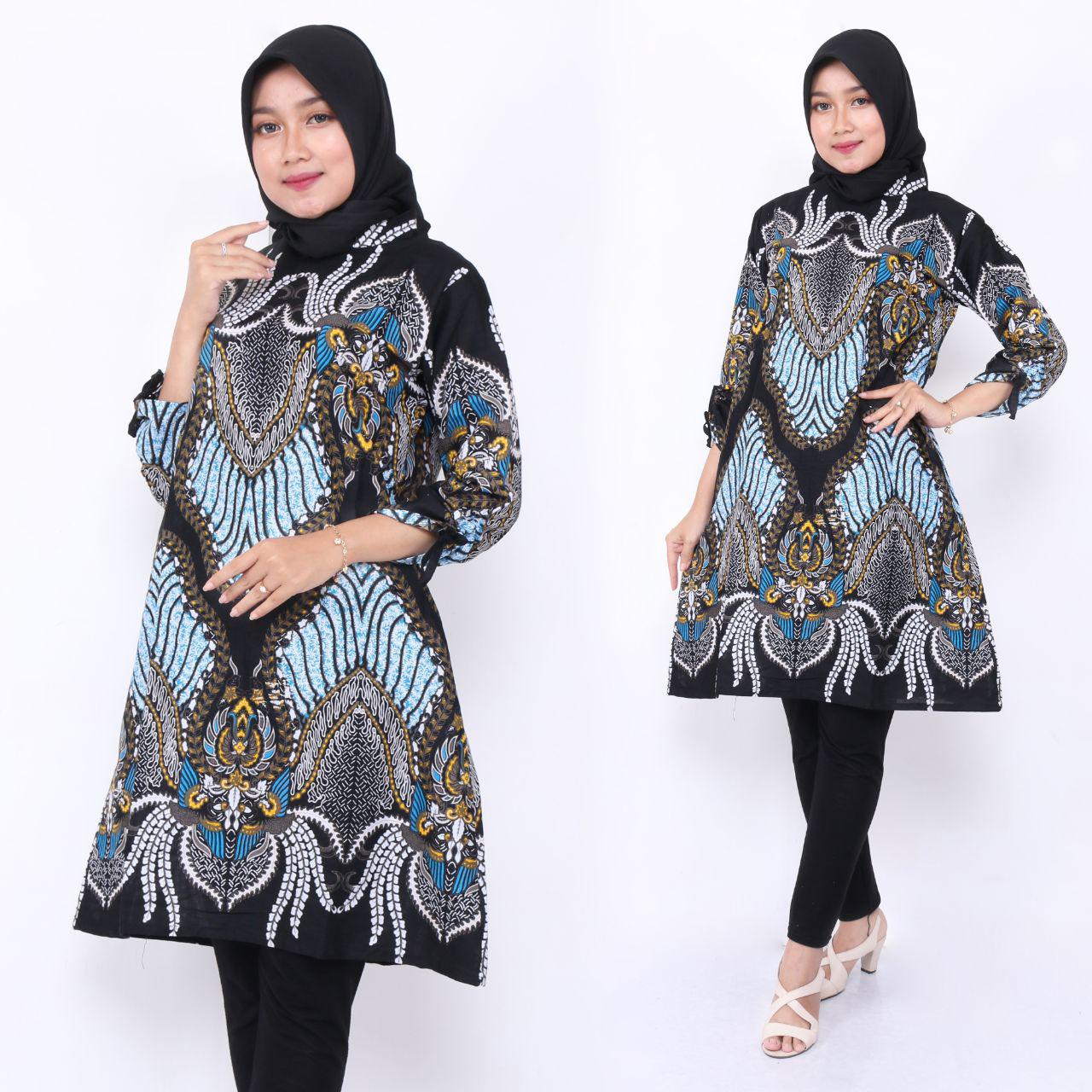 Bisa Cod Tunik Batik Ready Jumbo Atasan Wanita Batik Batik Kerja Wanita Model Baju Batik Motif Batik