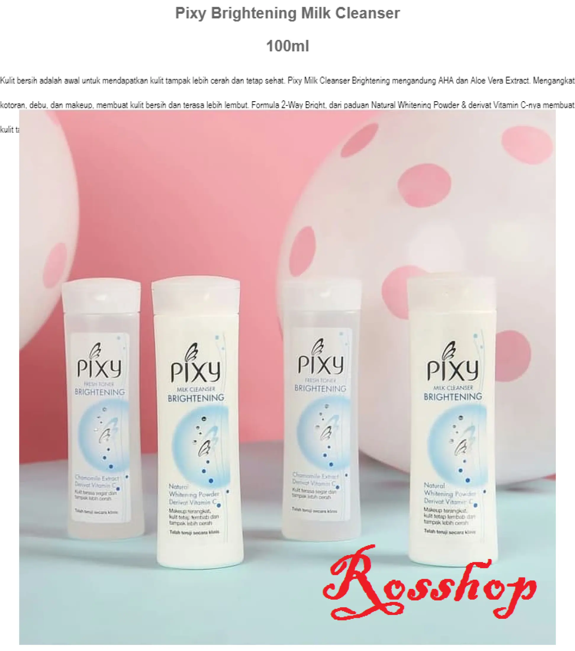 pixy milk cleanser brightening