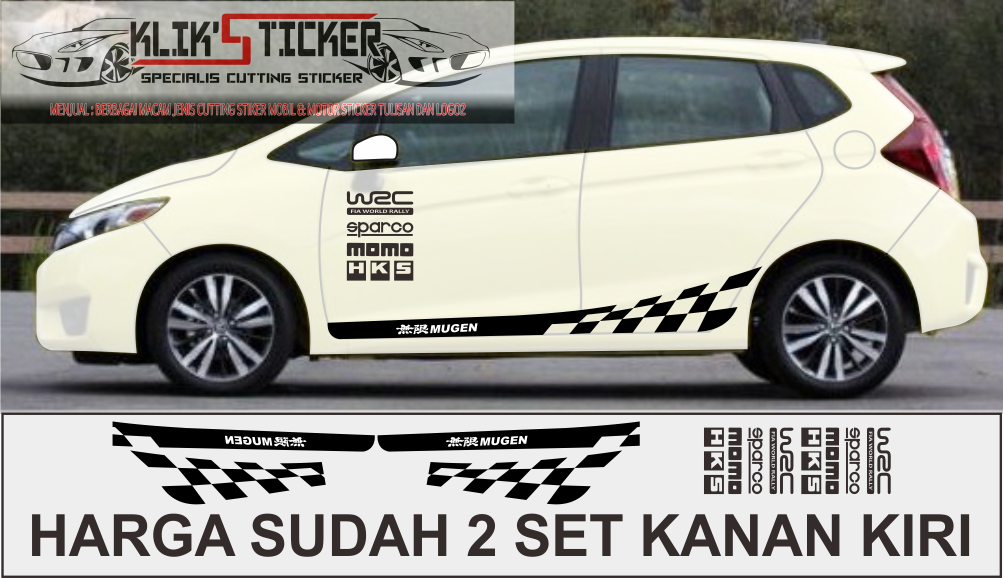 Cutting Sticker Mobil Stiker Striping Stiker List Simpel Garis