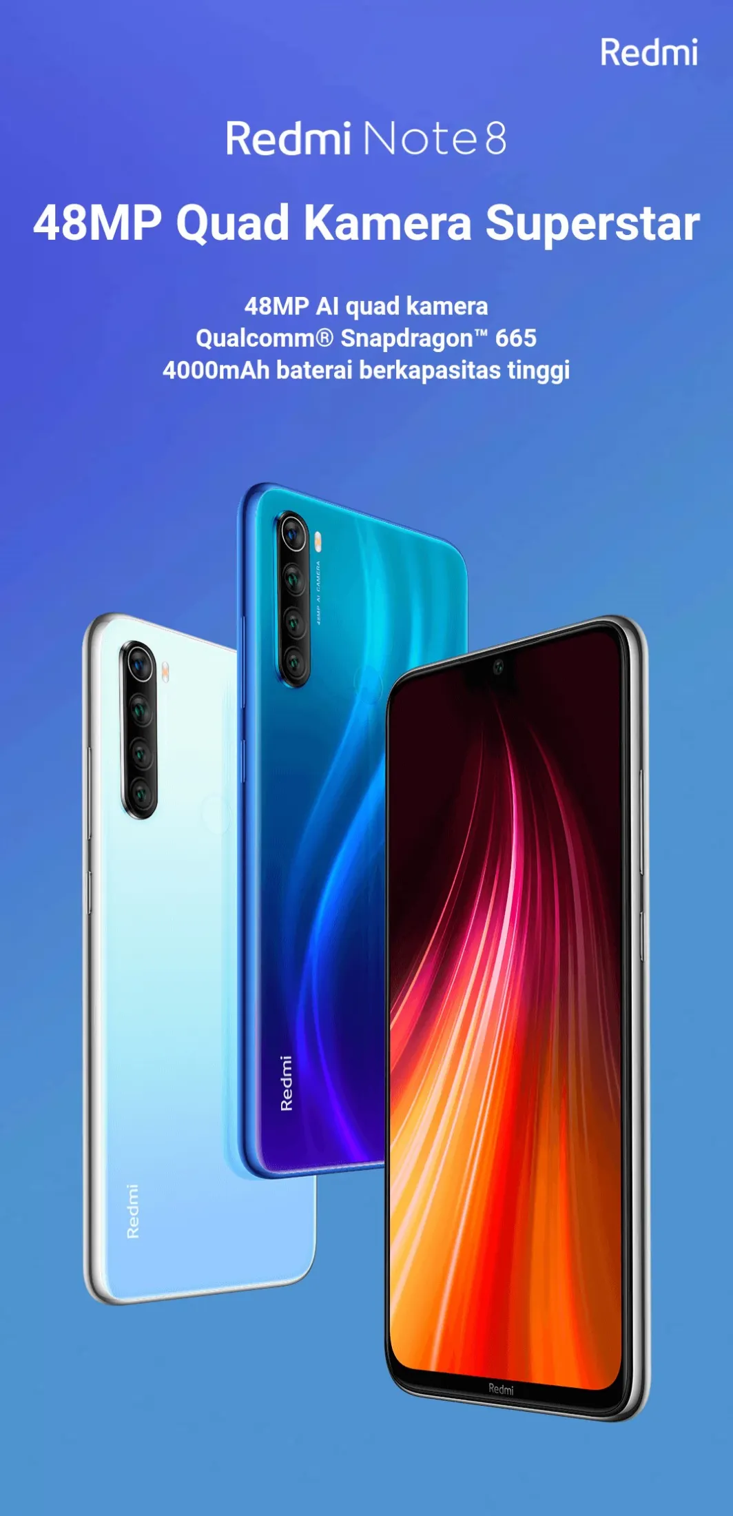 Redmi Note 8 4gb 64gb 48mp Quad Kamera Snapdragon 665 Garansi Resmi Tam Lazada Indonesia