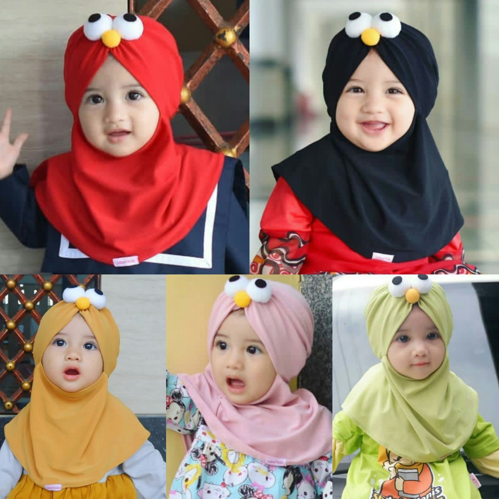 Jilbab Anak Elmo Kerudung Kids Hijab Lucu Buat Si Kecil