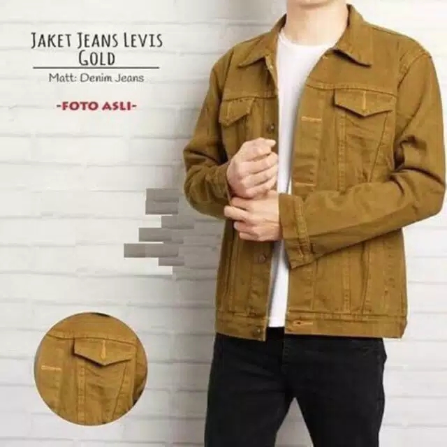 jaket levis mustard