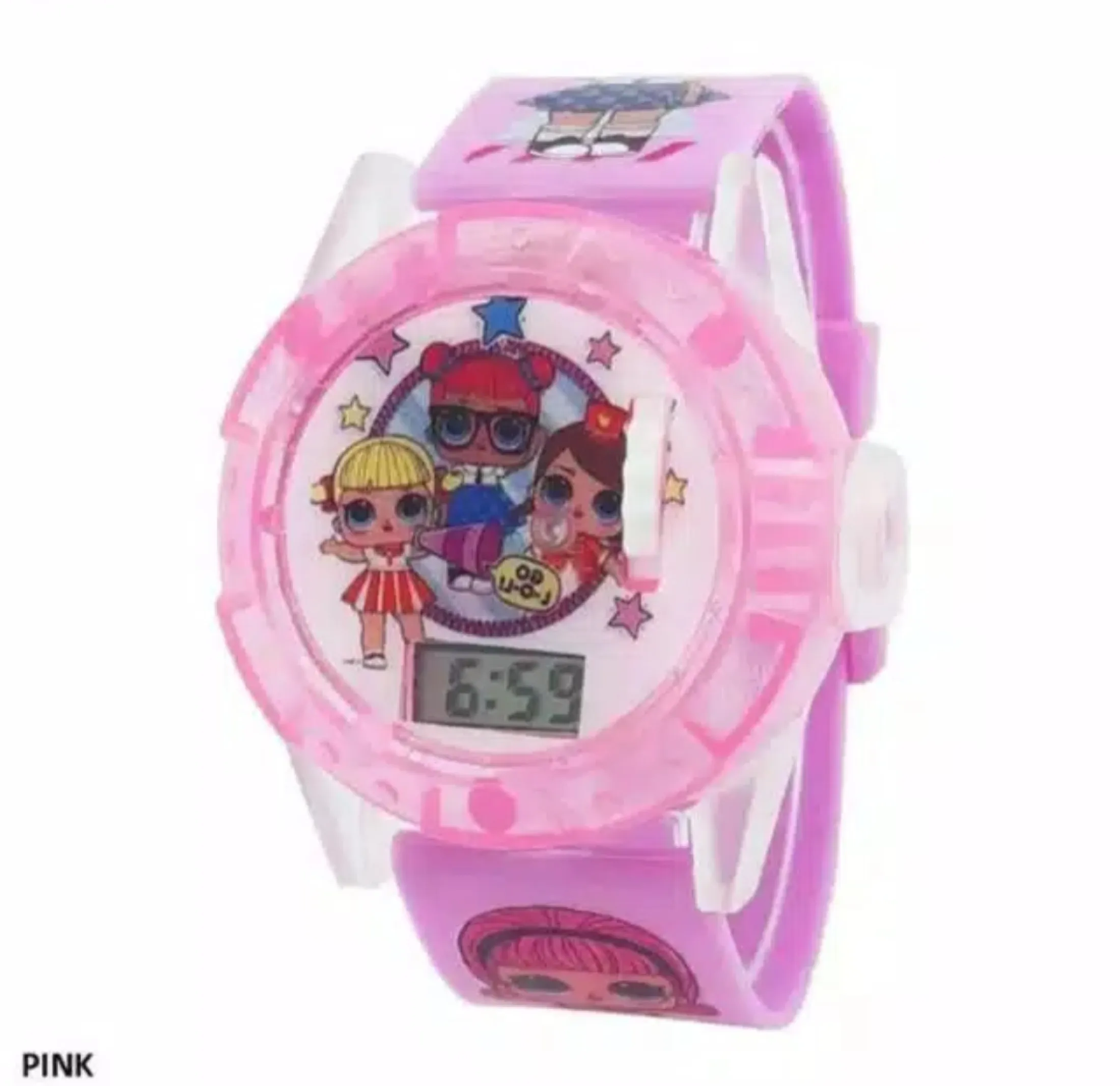Lol Jam Tangan Anak Proyektor Lampu Laser Melodi Karakter Jam Tangan Anak Perempuan Pink Lazada Indonesia