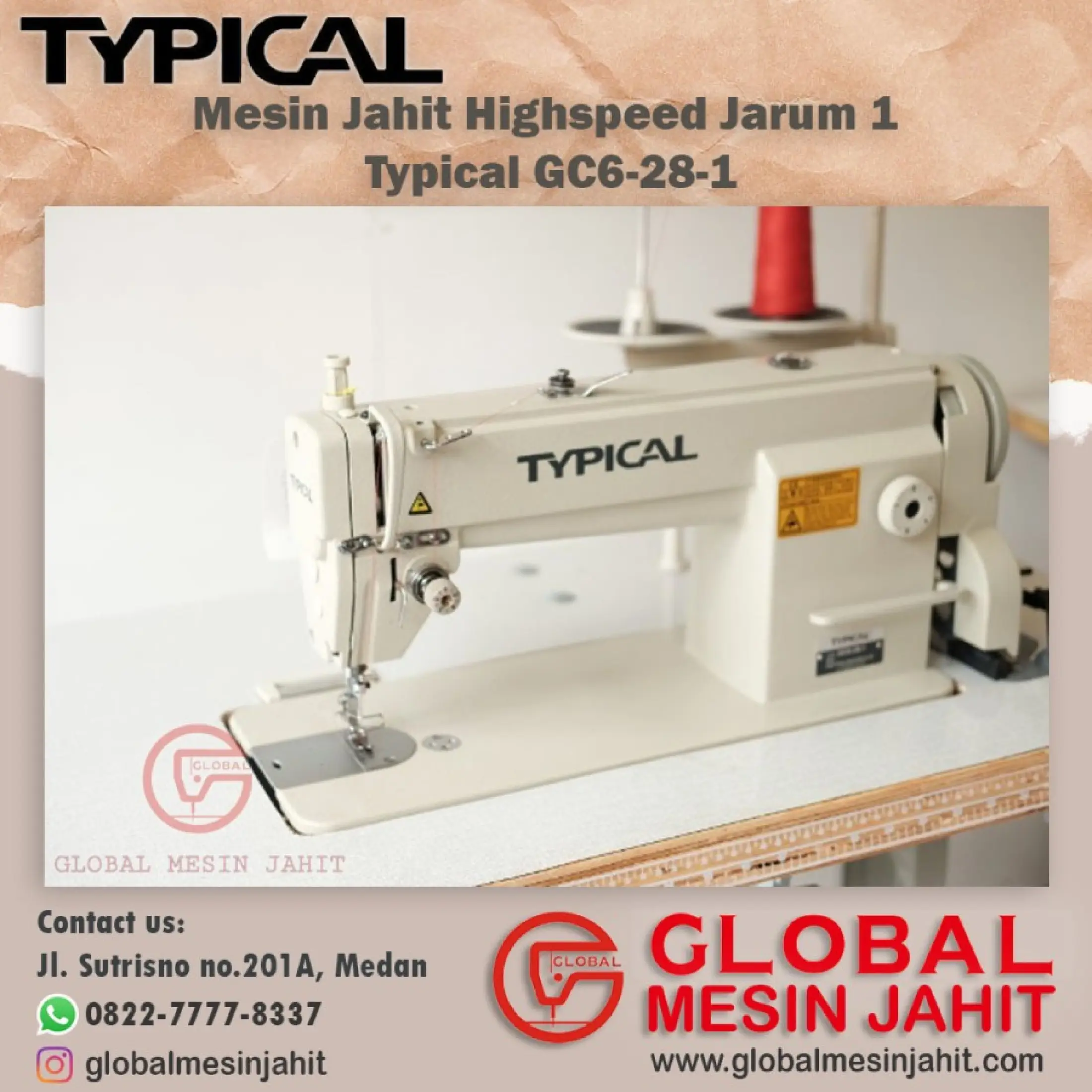 Mesin Jahit Typical Gc 6 28 1 Jahit Lurus Industrial Jarum 1 Highspeed Lazada Indonesia