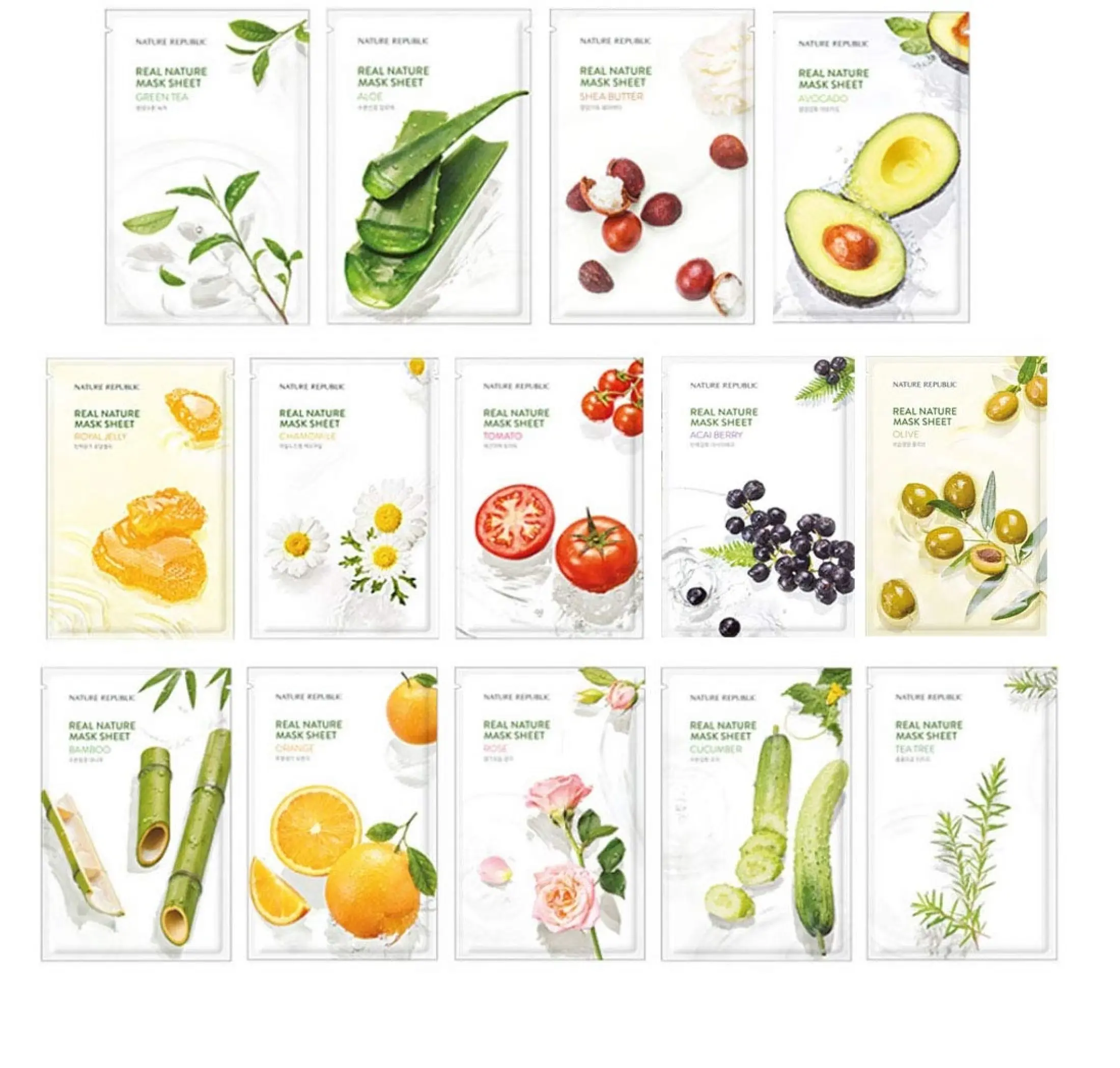 Kemasan Baru Nature Republic Real Nature Mask Sheet Masker Wajah Satuan 23ml Lazada Indonesia