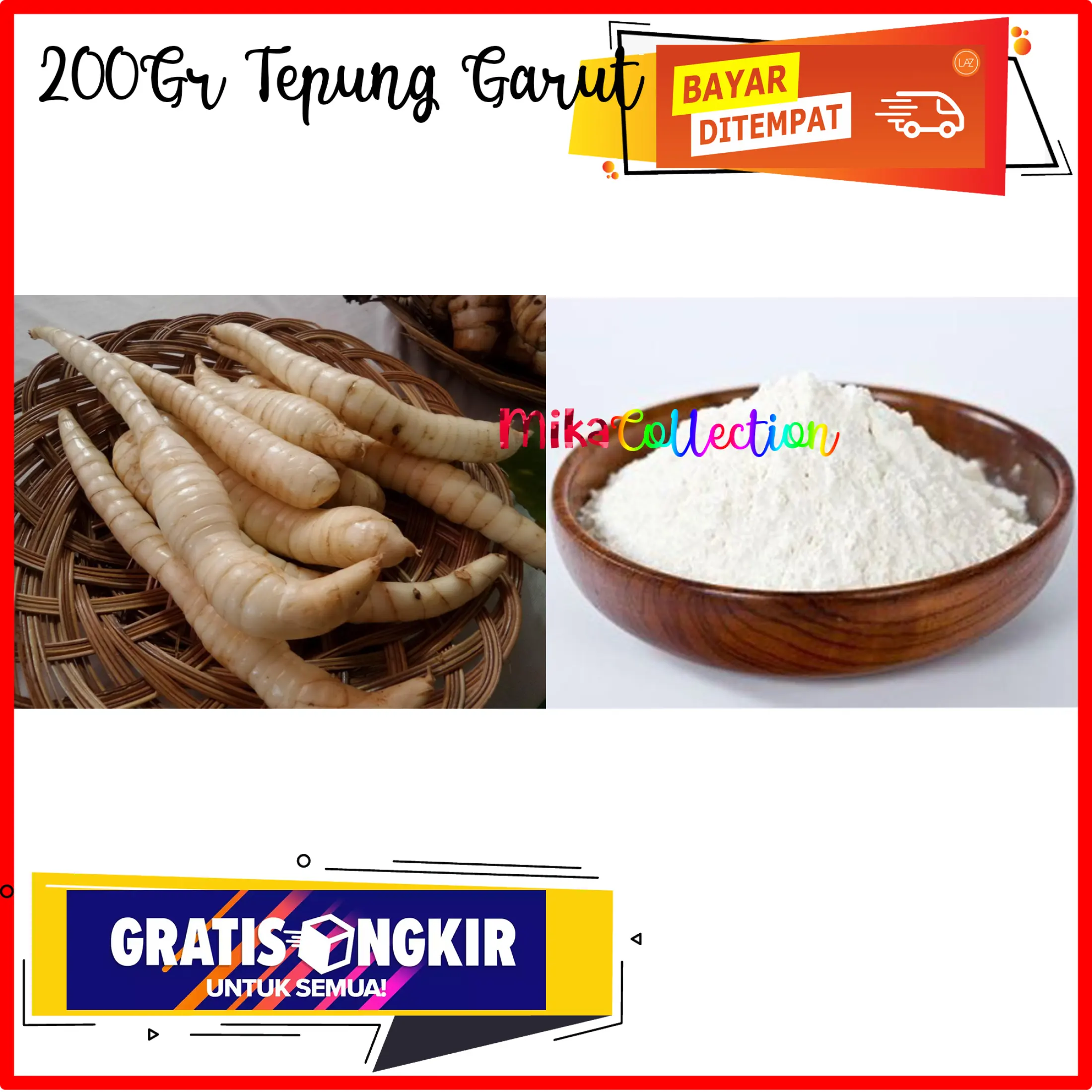 200gr Tepung Garut Asli Untuk Asam Lambung Pati Ubi Irut Umbi Arrowroot Lazada Indonesia