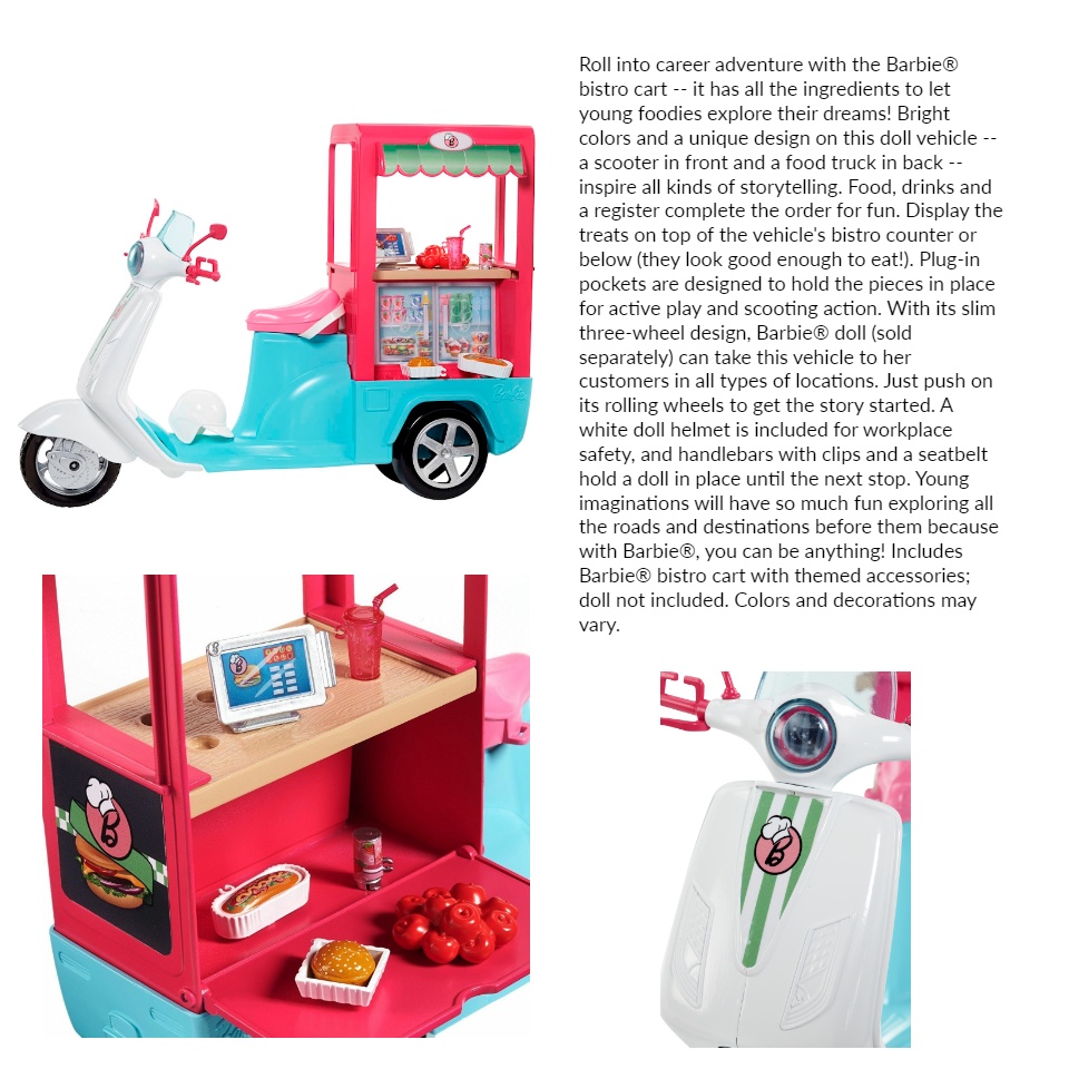 barbie bistro cart playset